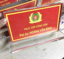 BIỂN CHỨC DANH CÔNG AN BẰNG MICA